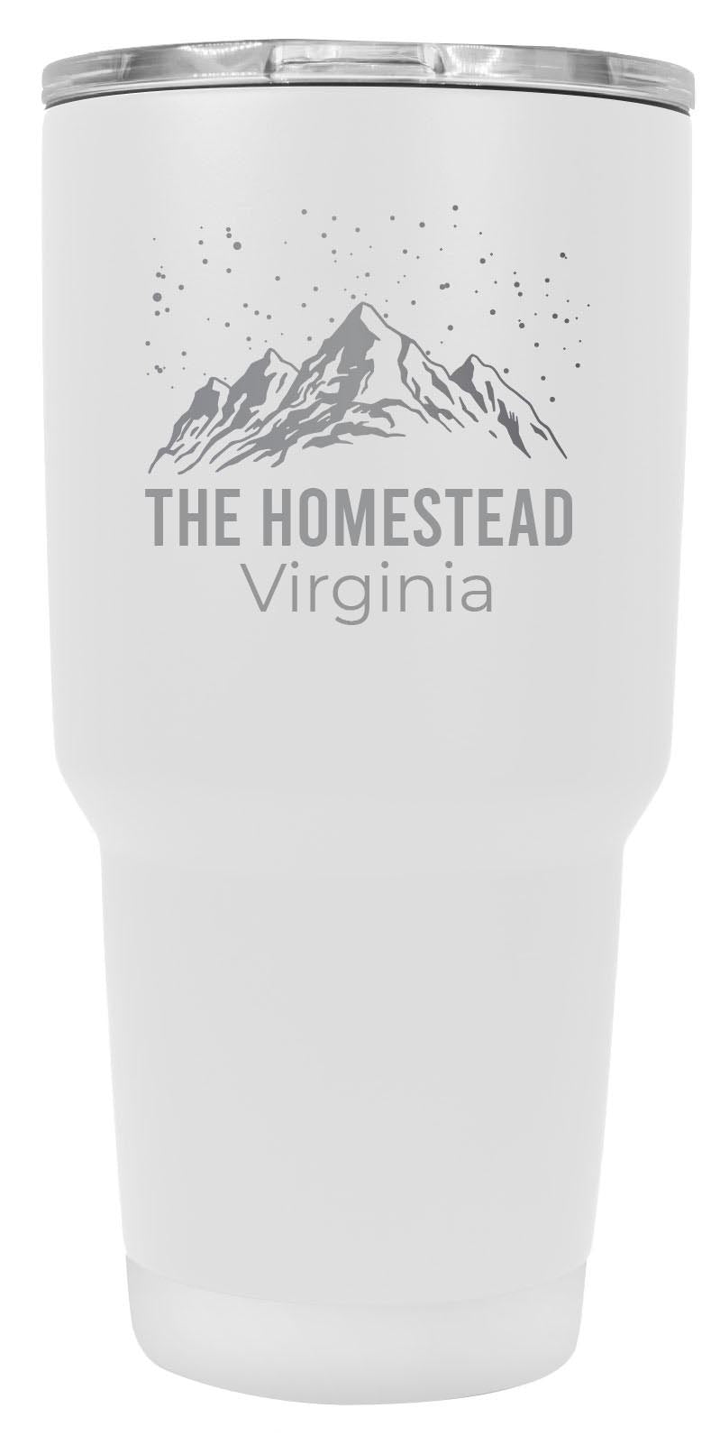 The Homestead Virginia Ski Snowboard Winter Souvenir Laser Engraved 24 oz Insulated Stainless Steel Tumbler