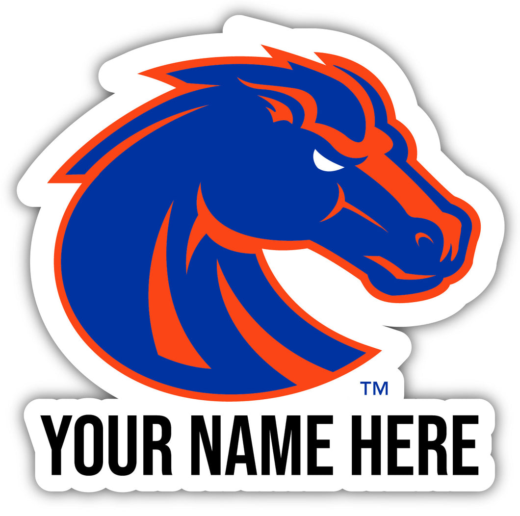 Boise State Broncos 9x14-Inch Mascot Logo NCAA Custom Name Vinyl Sticker - Personalize with Name