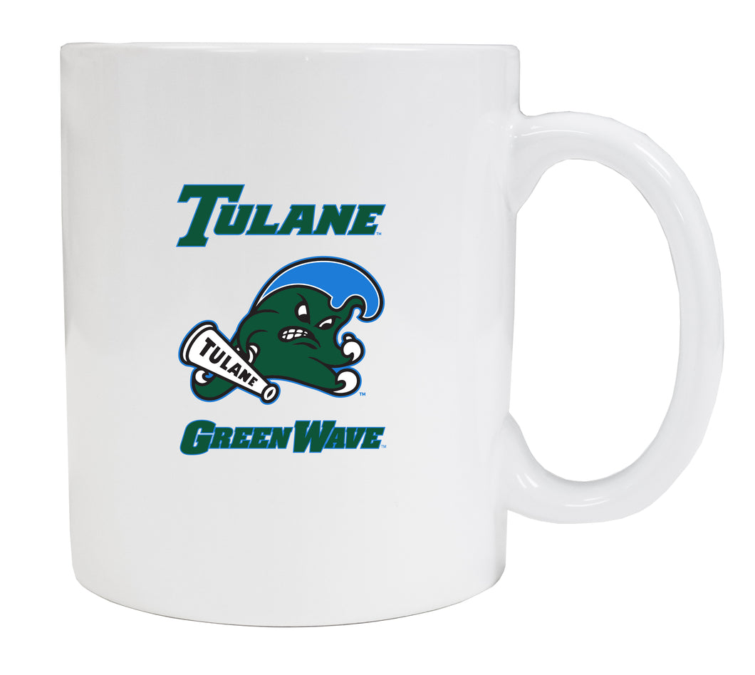 Tulane University Green Wave White Ceramic NCAA Fan Mug (White)