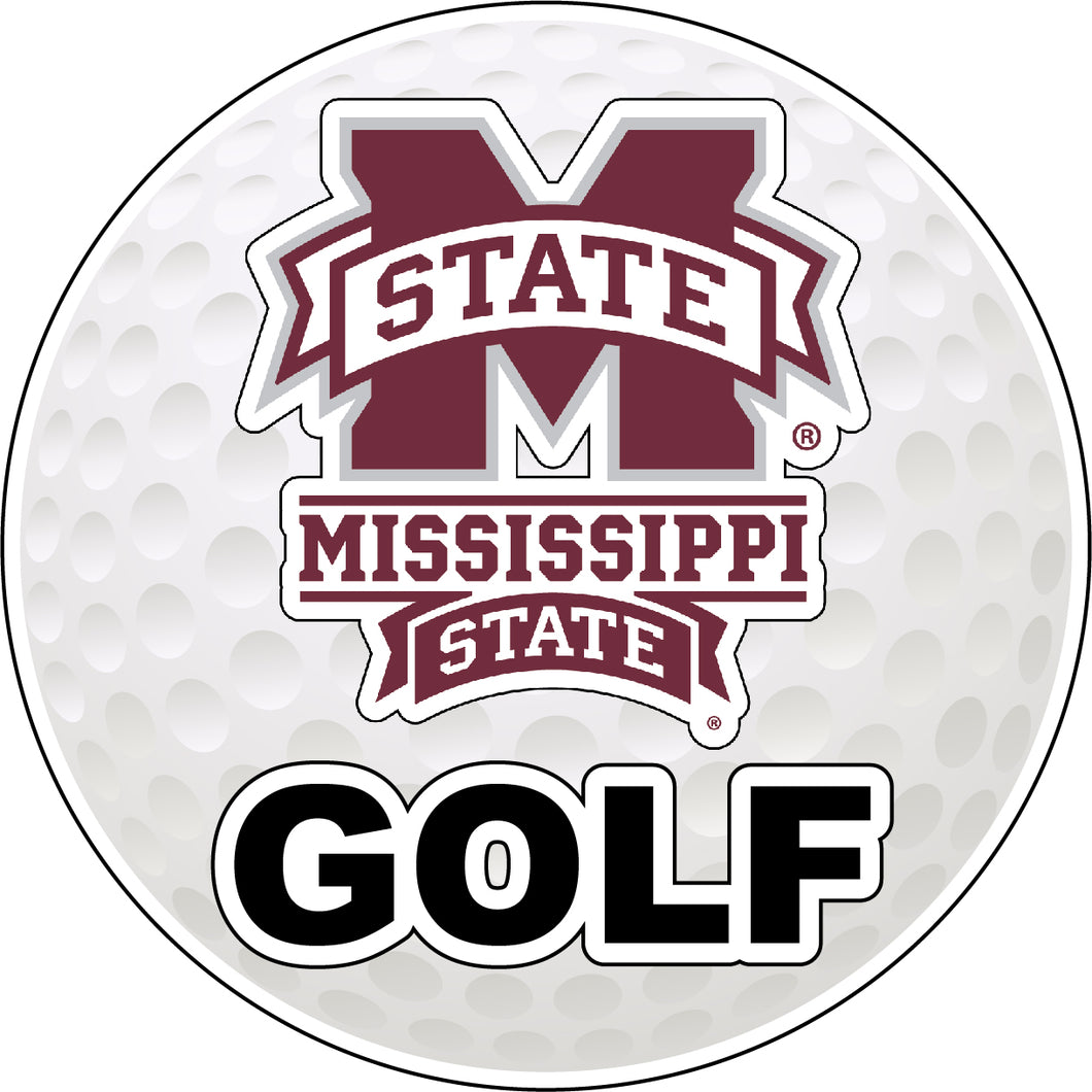 Mississippi State Bulldogs 4-Inch Round Golf NCAA Fairway Fervor Vinyl Decal Sticker