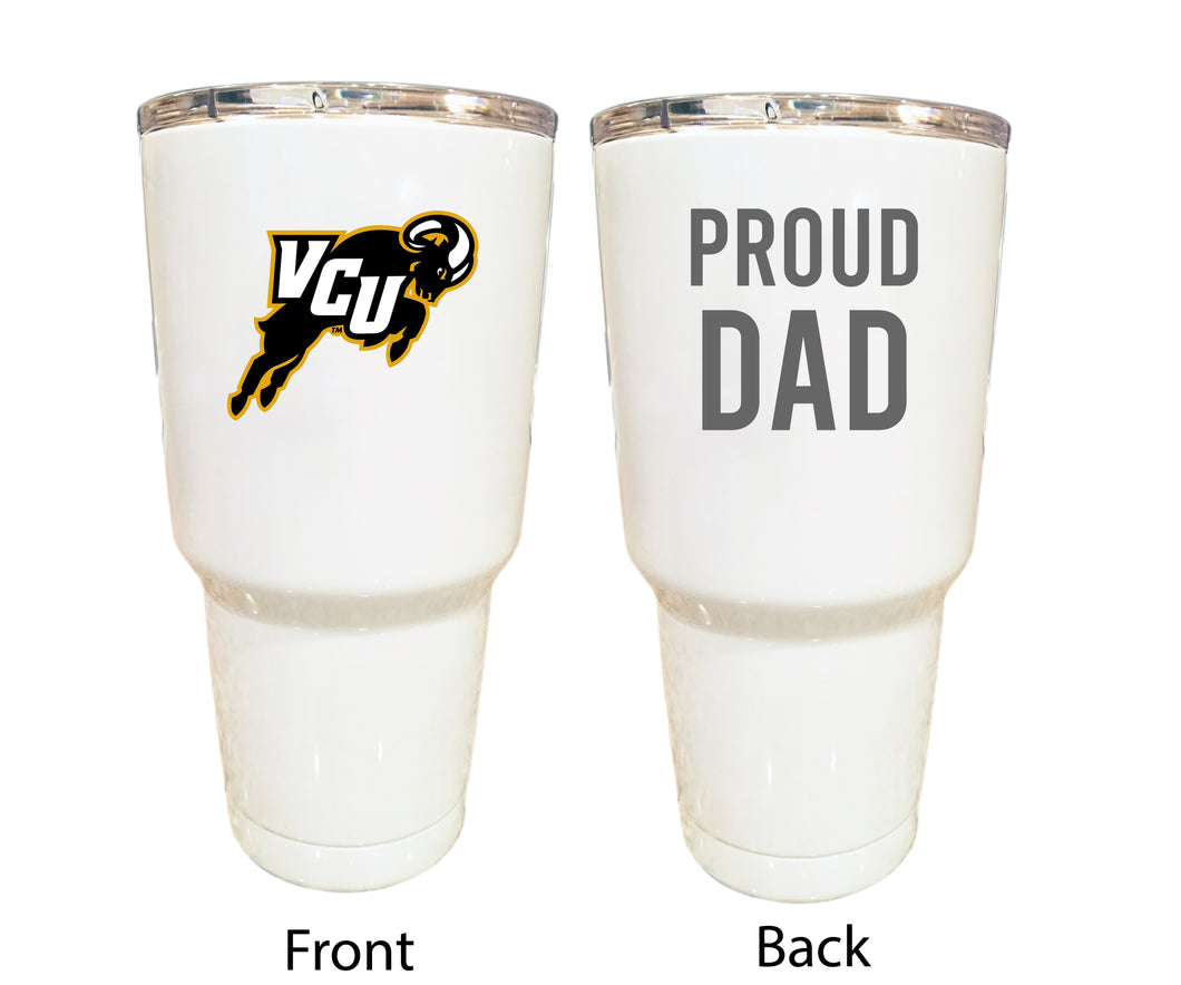 Virginia Commonwealth Proud Dad 24 oz Insulated Stainless Steel Tumbler White
