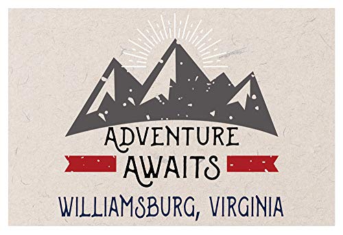 Williamsburg Virginia Souvenir 2x3 Inch Fridge Magnet Adventure Awaits Design