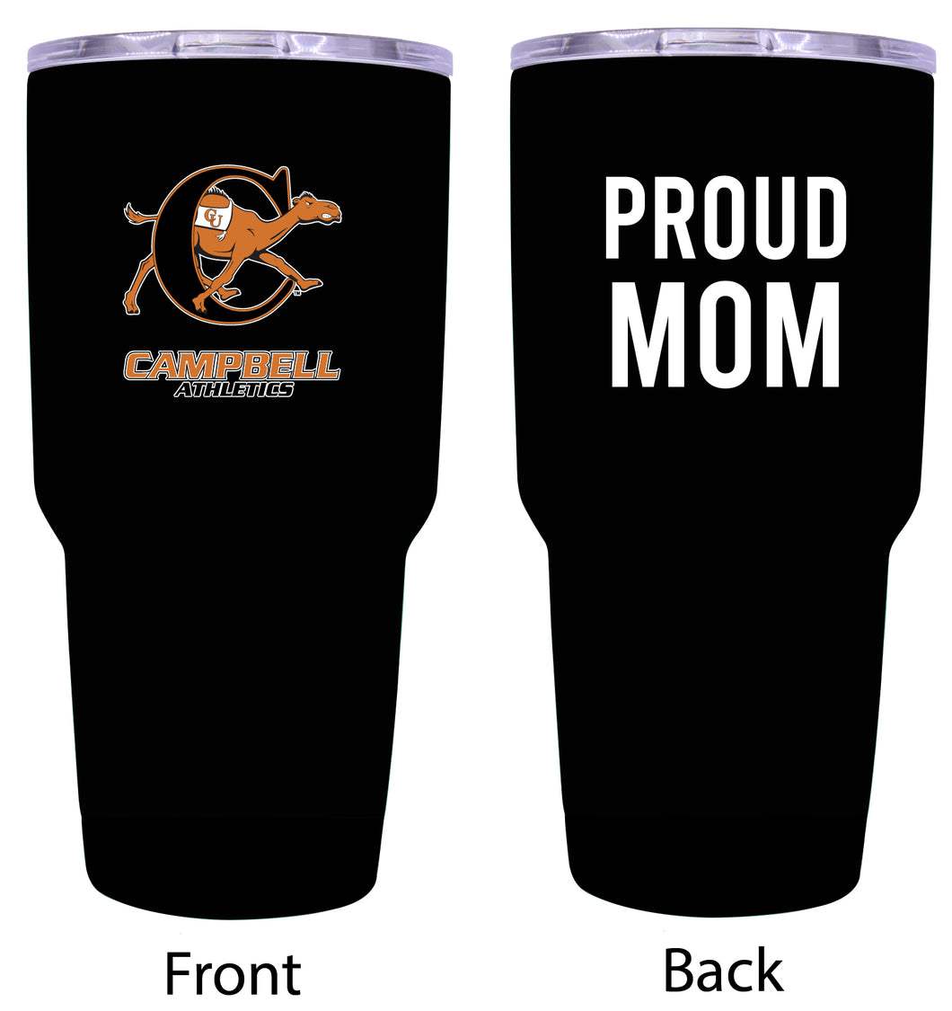 Campbell University Fighting Camels Proud Mom 24 oz Insulated Stainless Steel Tumbler - Black