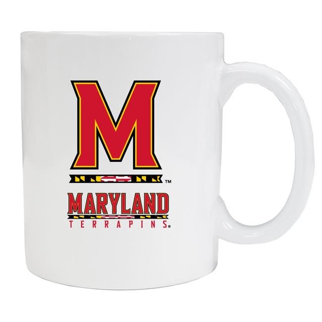 Maryland Terrapins White Ceramic NCAA Fan Mug 2-Pack (White)