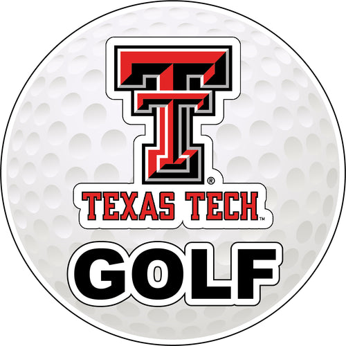 Texas Tech Red Raiders 4-Inch Round Golf NCAA Fairway Fervor Vinyl Decal Sticker