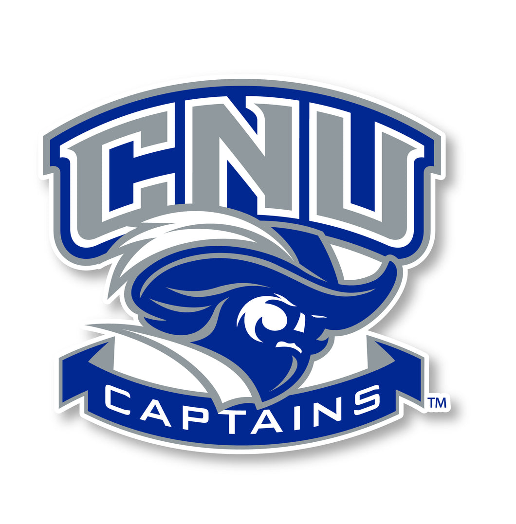 Christopher Newport Captains 2-Inch Mascot Logo NCAA Vinyl Decal Sticker for Fans, Students, and Alumni