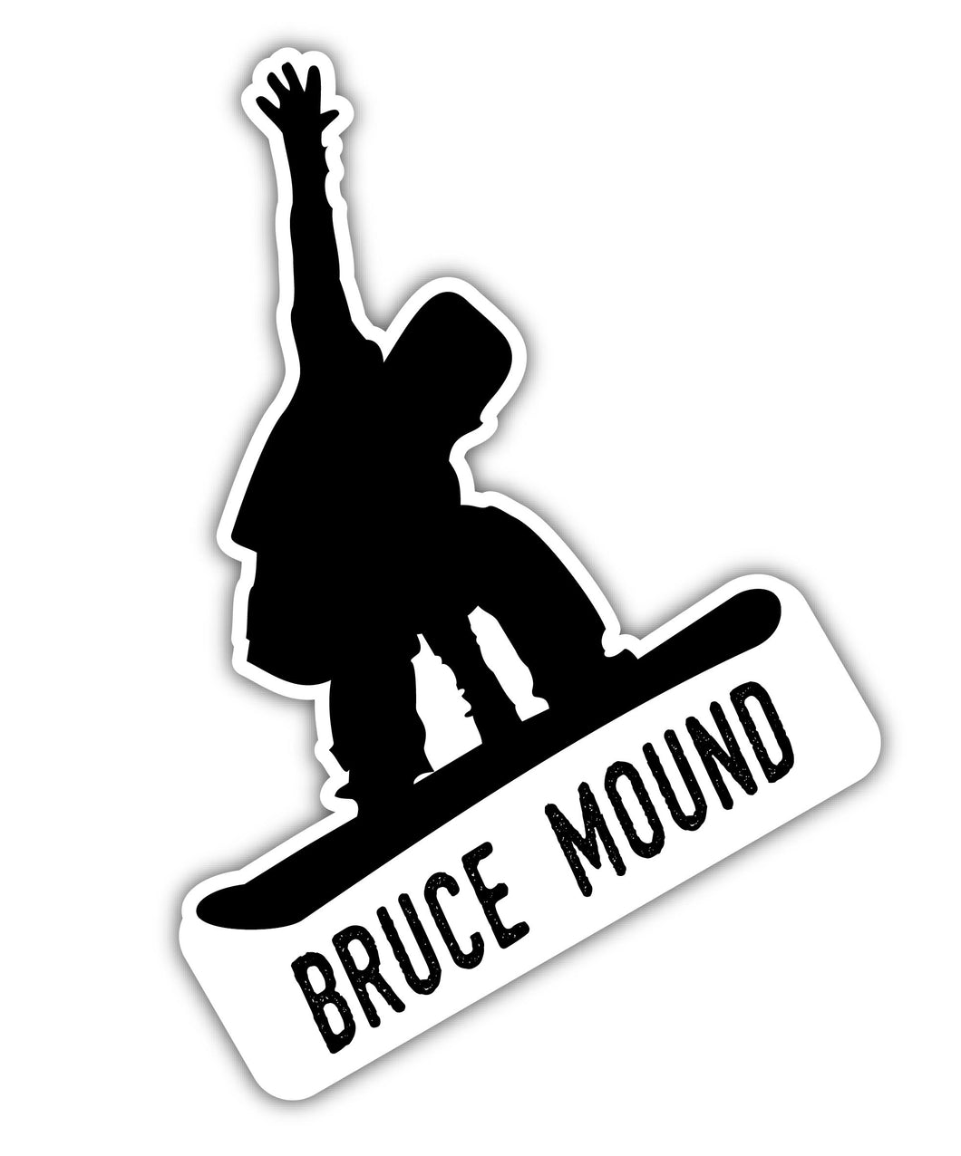 Bruce Mound Wisconsin Ski Adventures Souvenir Approximately 5 x 2.5-Inch Vinyl Decal Sticker Goggle Design