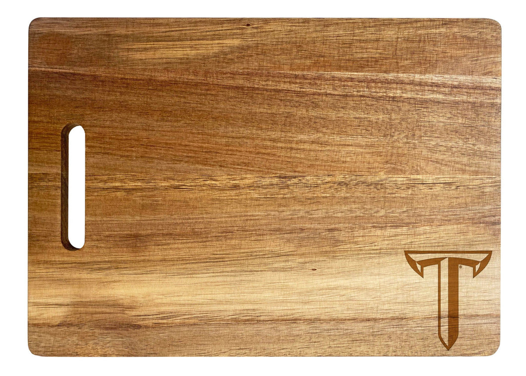 Troy University Classic Acacia Wood Cutting Board - Small Corner Logo