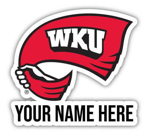 Western Kentucky Hilltoppers 9x14-Inch Mascot Logo NCAA Custom Name Vinyl Sticker - Personalize with Name