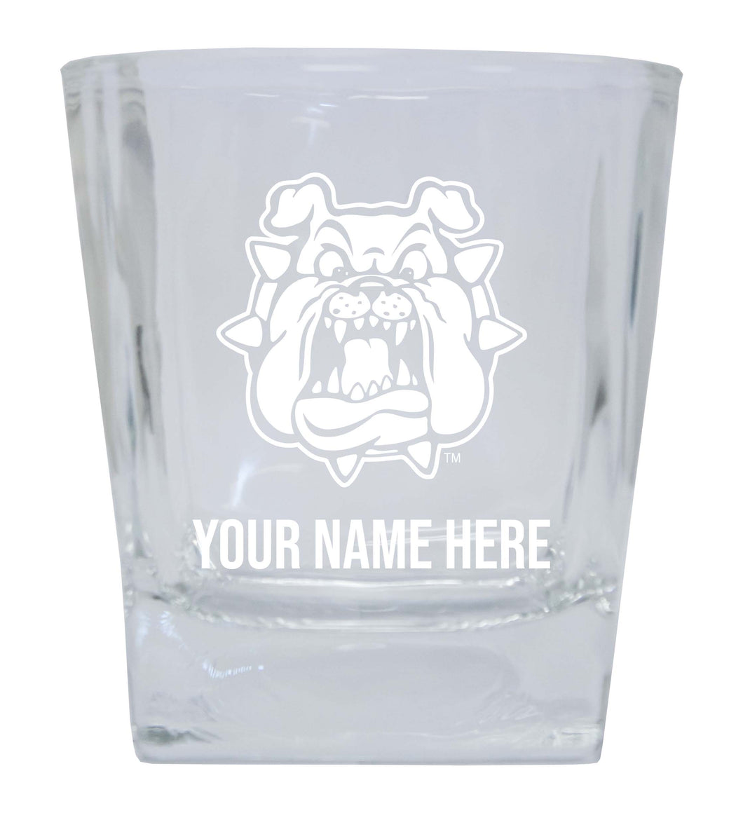 Fresno State Bulldogs  Personalized NCAA Spirit Elegance 10oz Etched Glass Tumbler