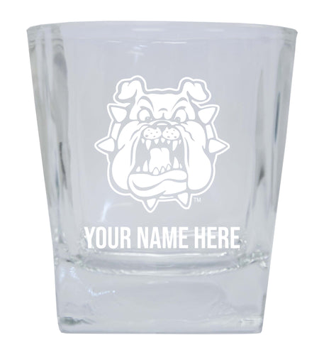 Fresno State Bulldogs 2-Pack Personalized NCAA Spirit Elegance 10oz Etched Glass Tumbler