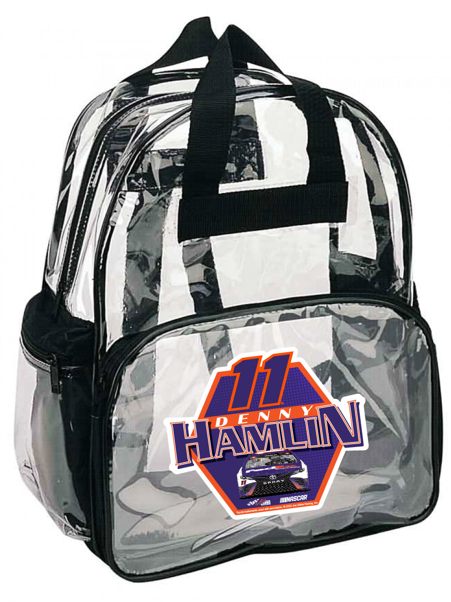 #11 Denny Hamlin Officially Licensed Clear Backpack
