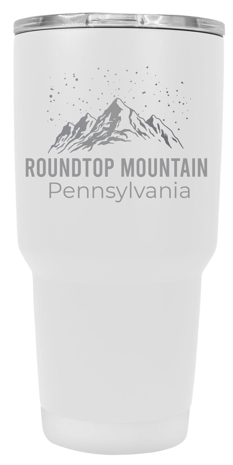 Roundtop Mountain Pennsylvania Ski Snowboard Winter Souvenir Laser Engraved 24 oz Insulated Stainless Steel Tumbler