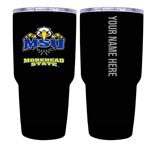 Custom Morehead State University Black Insulated Tumbler - 24oz Engraved Stainless Steel Travel Mug