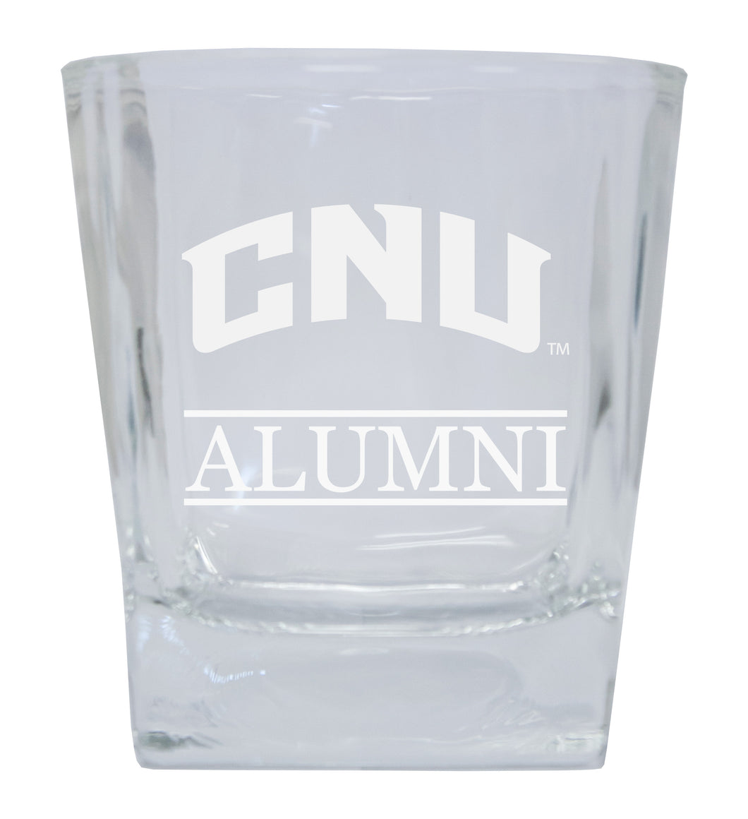 Christopher Newport Captains 8 oz Etched Alumni Glass Tumbler 2-Pack