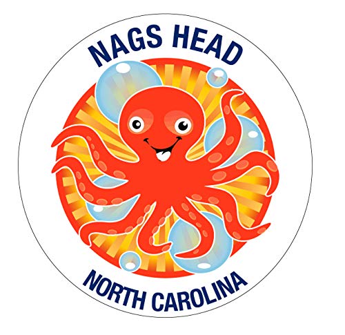 Myrtle Beach South Carolina Souvenir 4 Inch Vinyl Decal Sticker Octopus Design