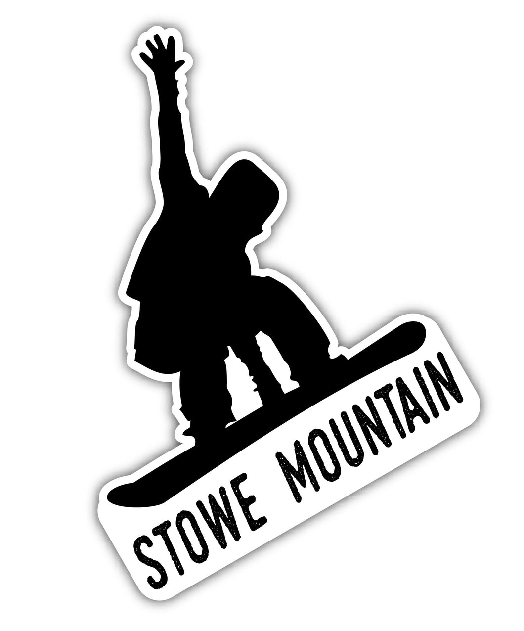 Stowe Mountain Vermont Ski Adventures Souvenir 4 Inch Vinyl Decal Sticker Mountain Design