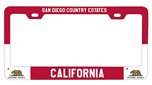 R and R Imports San Diego Country Estates California Metal License Plate Frame