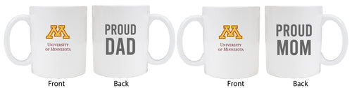 Minnesota Gophers Proud Mom And Dad White Ceramic Coffee Mug 2 pack (White)