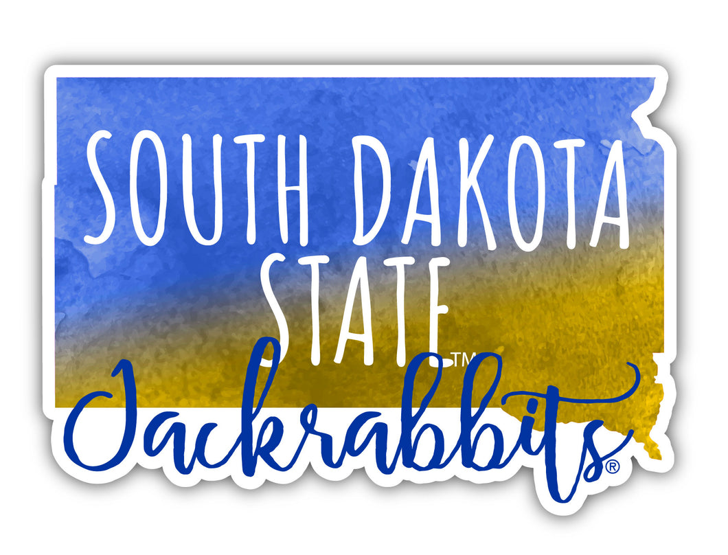 South Dakota State Jackrabbits 2-Inch on one of its sides Watercolor Design NCAA Durable School Spirit Vinyl Decal Sticker