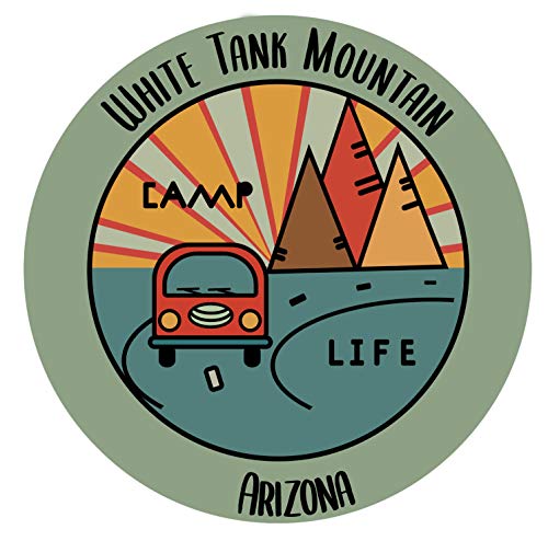 White Tank Mountain Arizona Souvenir Decorative Stickers (Choose theme and size)