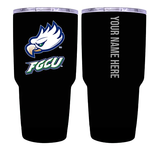 Custom Florida Gulf Coast Eagles Black Insulated Tumbler - 24oz Engraved Stainless Steel Travel Mug