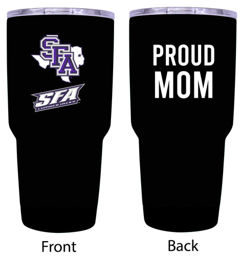 Stephen F. Austin State University Proud Mom 24 oz Insulated Stainless Steel Tumbler - Black