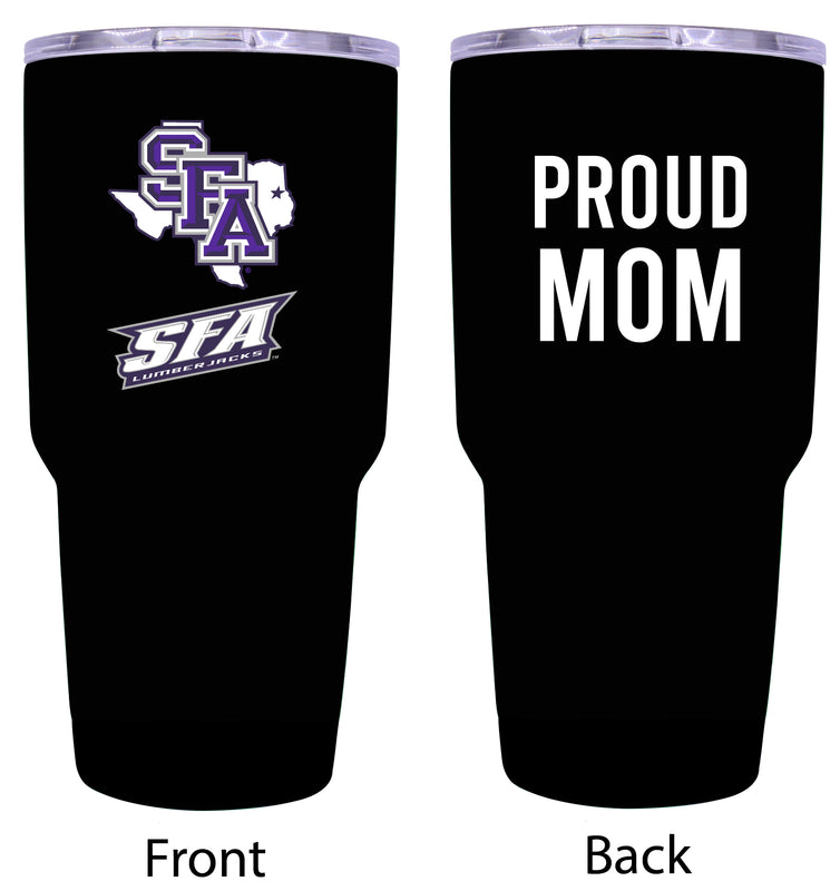 Stephen F. Austin State University Proud Mom 24 oz Insulated Stainless Steel Tumbler - Black