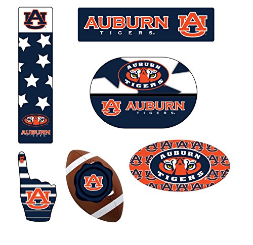 Auburn Tigers 6-Piece Decal Set NCAA Durable School Spirit Vinyl Decal Sticker