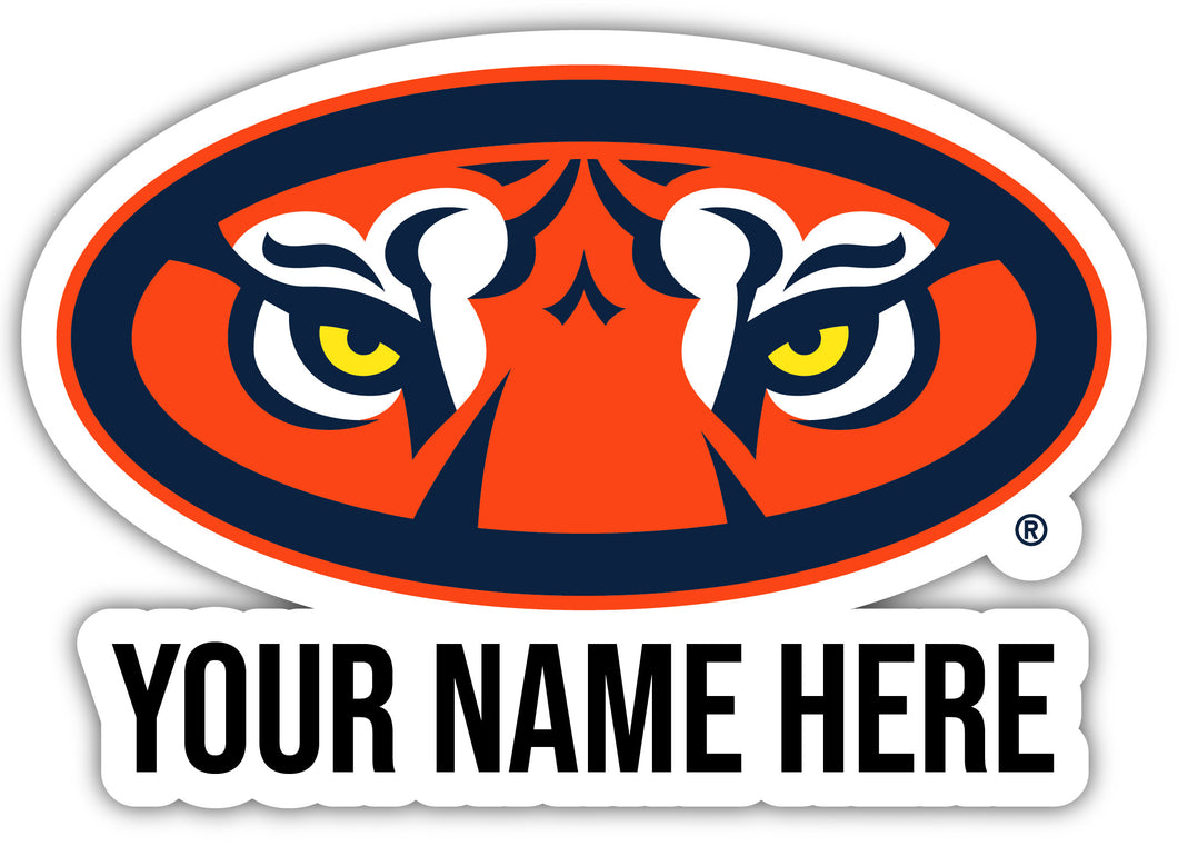 Auburn Tigers 9x14-Inch Mascot Logo NCAA Custom Name Vinyl Sticker - Personalize with Name