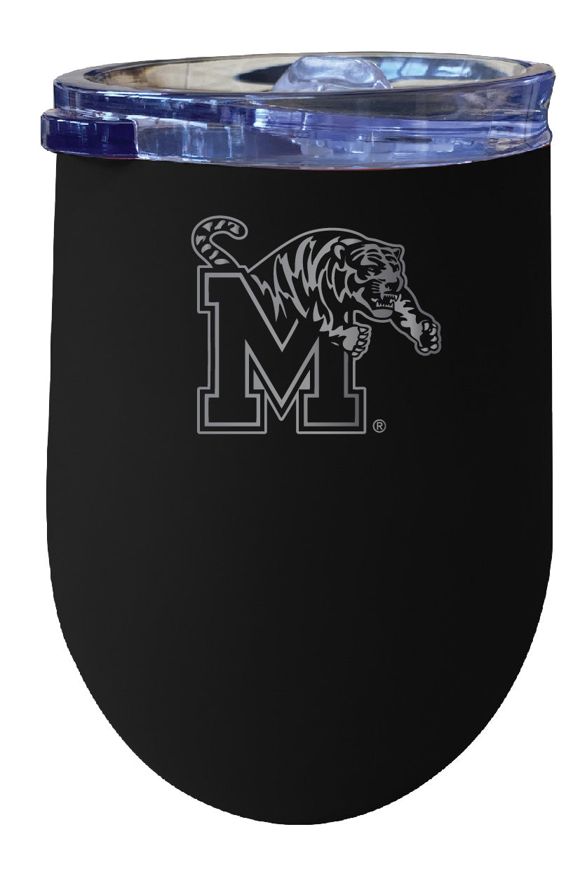 Memphis Tigers 12 oz Etched Insulated Wine Stainless Steel Tumbler - Choose Your Color