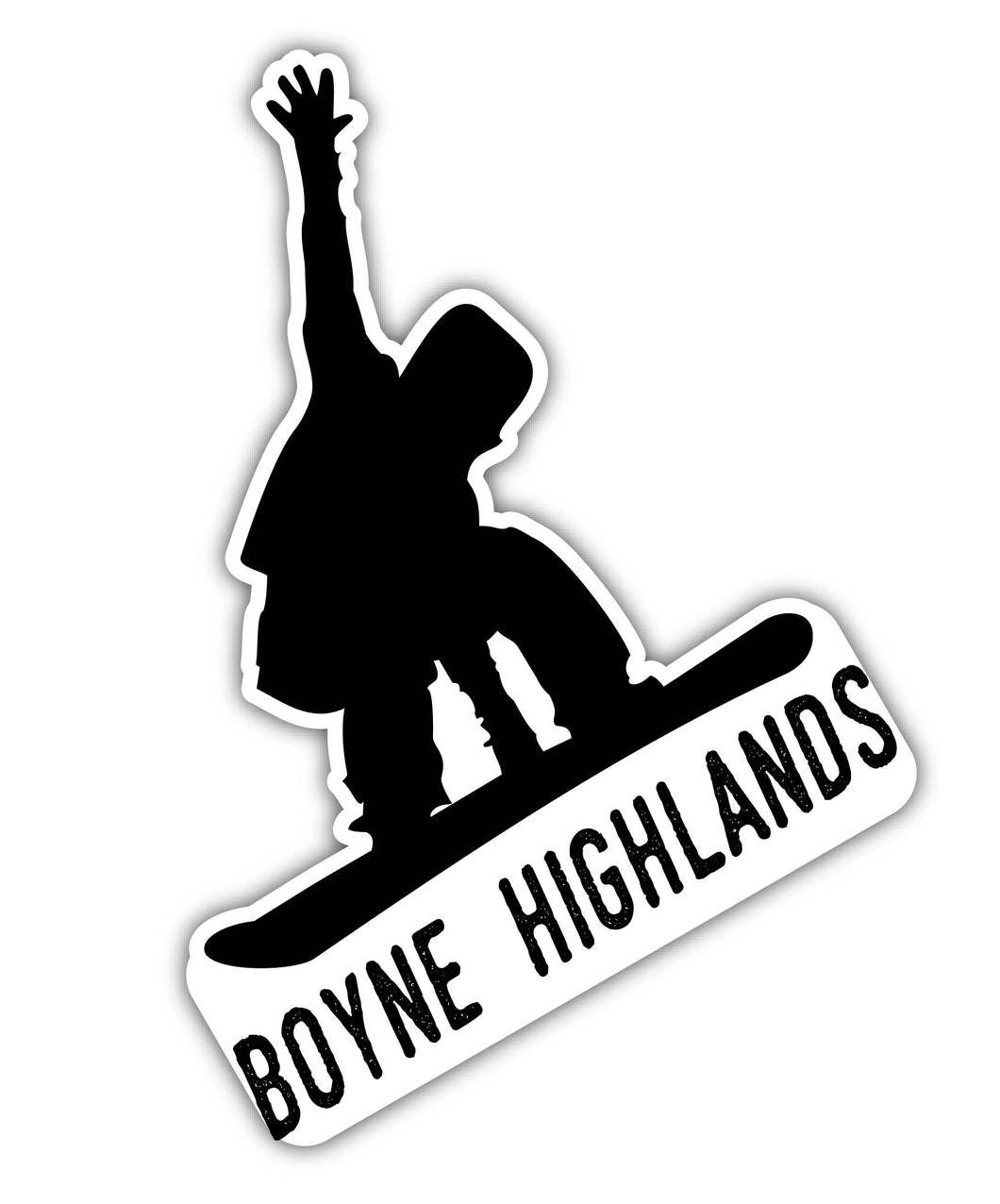 Boyne Highlands Michigan Ski Adventures Souvenir 4 Inch Vinyl Decal Sticker Mountain Design