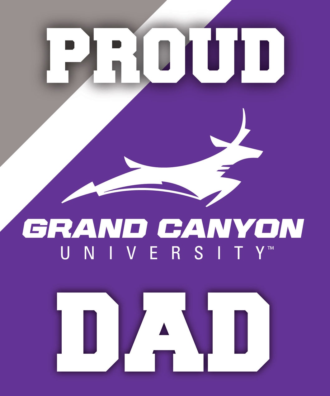 Grand Canyon University Lopes 5x6-Inch Proud Dad NCAA - Durable School Spirit Vinyl Decal Perfect Gift for Dad