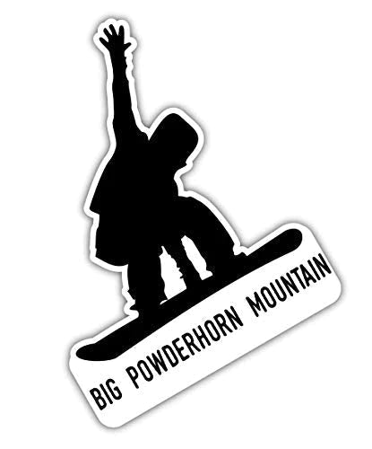 Big Powderhorn Mountain Michigan Ski Adventures Souvenir 4 Inch Vinyl Decal Sticker 4-Pack