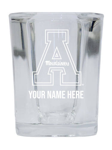 NCAA Appalachian State Personalized 2oz Stemless Shot Glass - Custom Laser Etched 4-Pack