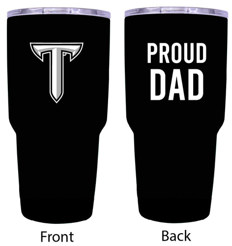 Troy University Proud Dad 24 oz Insulated Stainless Steel Tumbler Black