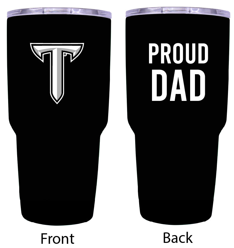 Troy University Proud Dad 24 oz Insulated Stainless Steel Tumbler Black