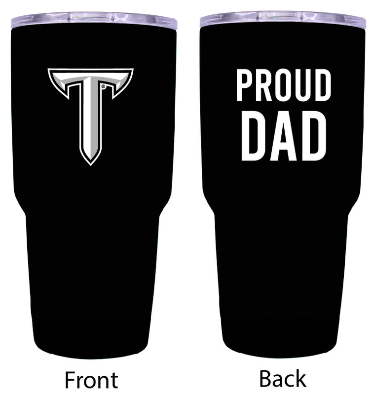 Troy University Proud Dad 24 oz Insulated Stainless Steel Tumbler Black