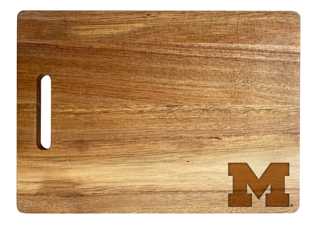 Michigan Wolverines Classic Acacia Wood Cutting Board - Small Corner Logo