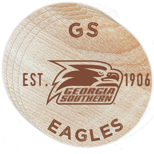 Georgia Southern Eagles Officially Licensed Wood Coasters (4-Pack) - Laser Engraved, Never Fade Design
