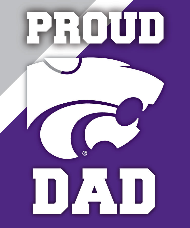 Kansas State Wildcats 5x6-Inch Proud Dad NCAA - Durable School Spirit Vinyl Decal Perfect Gift for Dad