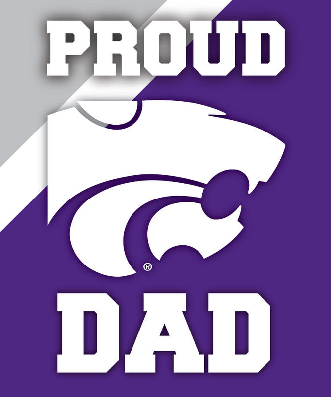 Kansas State Wildcats 5x6-Inch Proud Dad NCAA - Durable School Spirit Vinyl Decal Perfect Gift for Dad