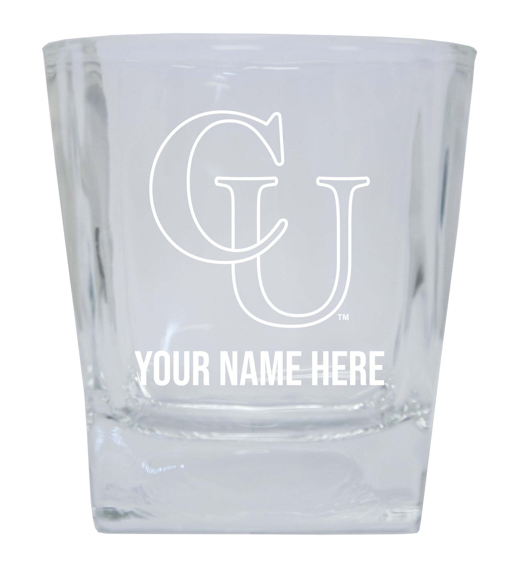 Campbell University Fighting Camels NCAA Spirit Elegance - 5 ozPersonalized With Custom Name Etched Shooter Glass Tumbler 2-Pack
