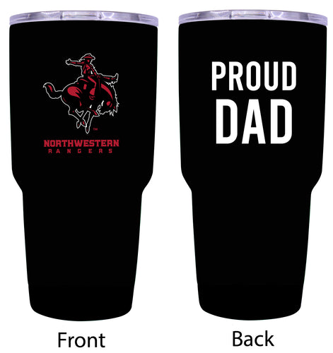 Northwestern Oklahoma State University Proud Dad 24 oz Insulated Stainless Steel Tumbler Black