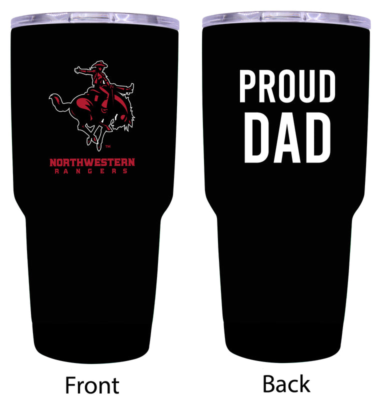 Northwestern Oklahoma State University Proud Dad 24 oz Insulated Stainless Steel Tumbler Black