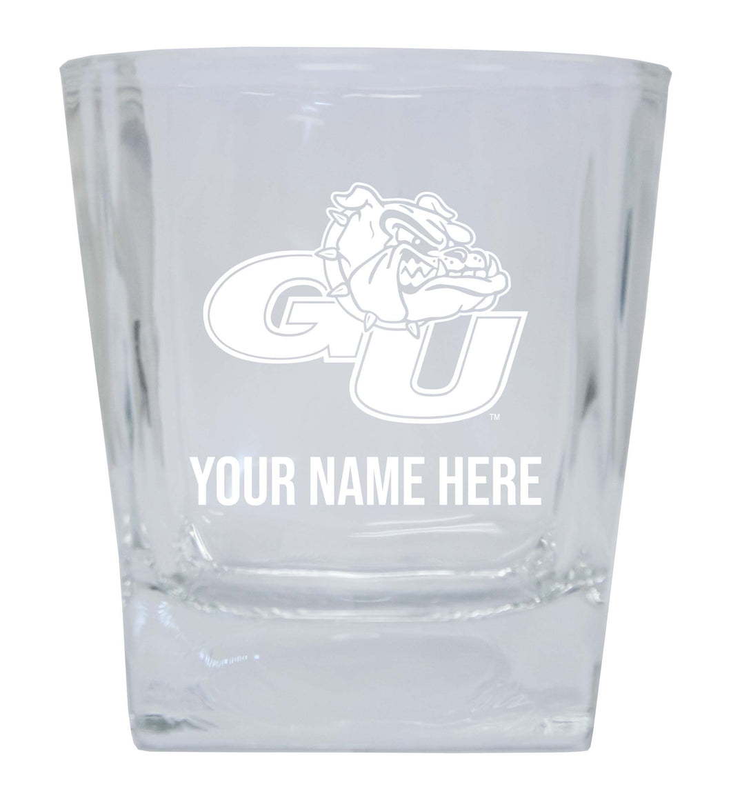 Gonzaga Bulldogs 2-Pack Personalized NCAA Spirit Elegance 10oz Etched Glass Tumbler