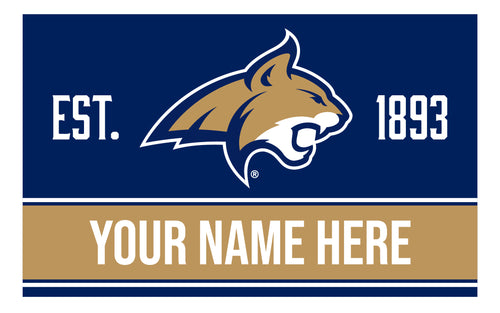 Personalized Customizable Montana State Bobcats Wood Sign with Frame Custom Name