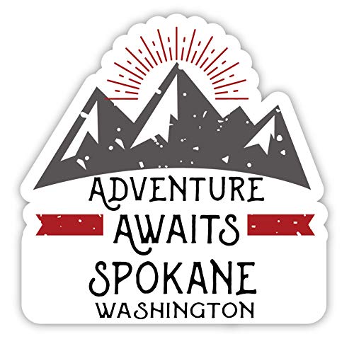 Spokane Washington Souvenir 2-Inch Vinyl Decal Sticker Adventure Awaits Design