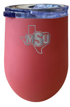 Load image into Gallery viewer, Midwestern State University 12 oz Etched Insulated Wine Stainless Steel Tumbler - Choose Your Color
