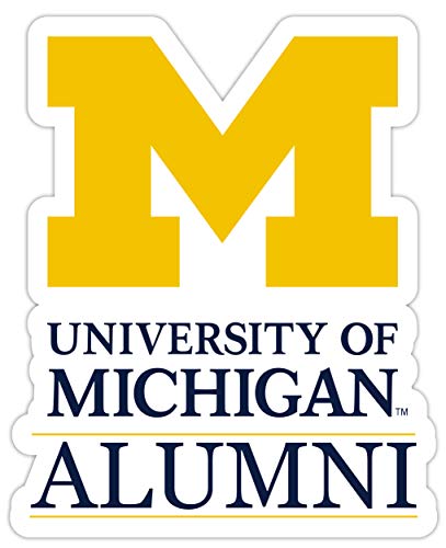 Michigan Wolverines 4-Inch Alumni 4-Pack NCAA Vinyl Sticker - Durable School Spirit Decal